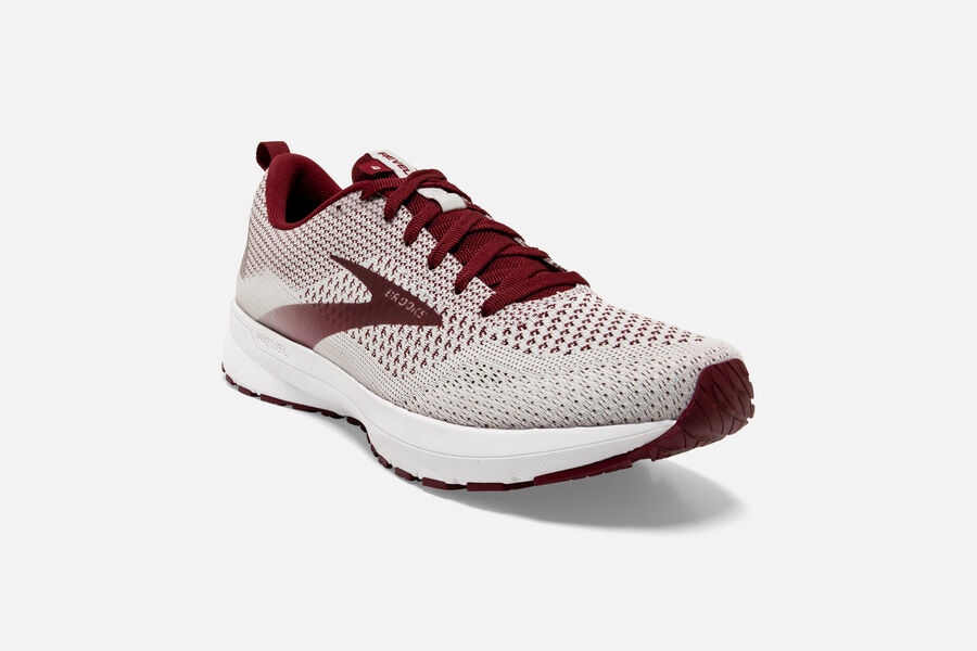 Brooks Revel 4 Road Running Shoes - Womens - White/Burgundy - ZP3957802